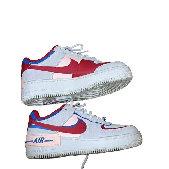 Nike Women's Shoes Air Force 1 Shadow Sail White Red  Blue Size 8 - Picture 15 of 16